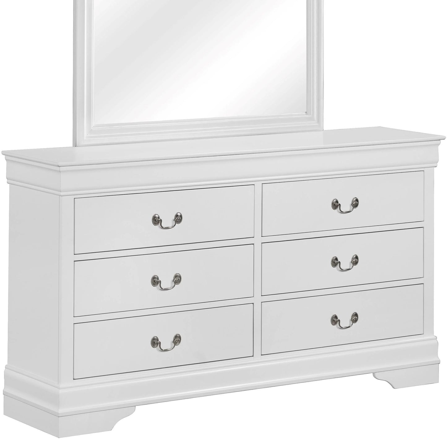 Brand New White 6 Drawer Dresser (Optional Mirror)