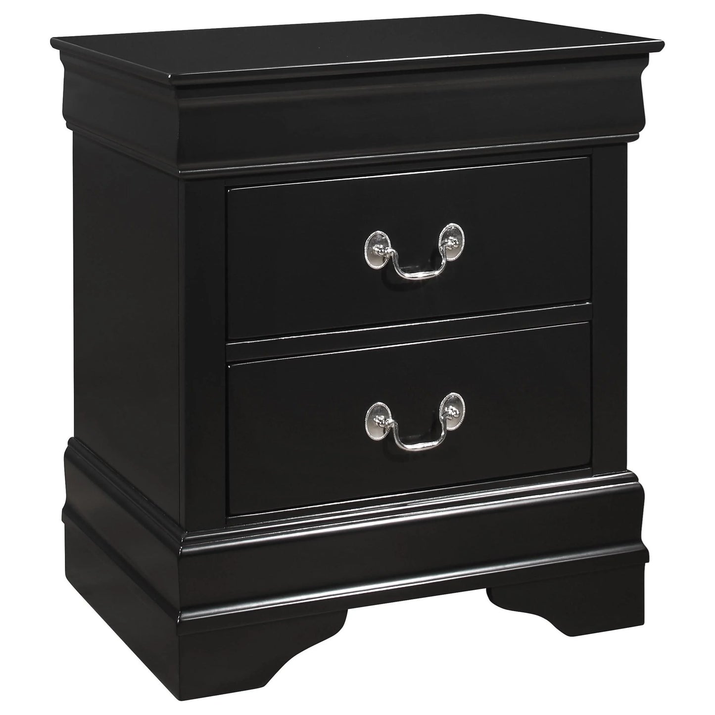 Brand New 2 Drawer Black Nightstand