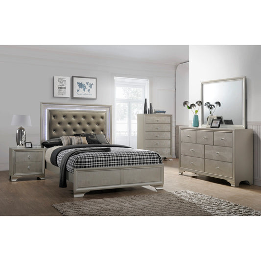 Brand New 4pc Bedroom Set with LED Headboard (4 SIzes)