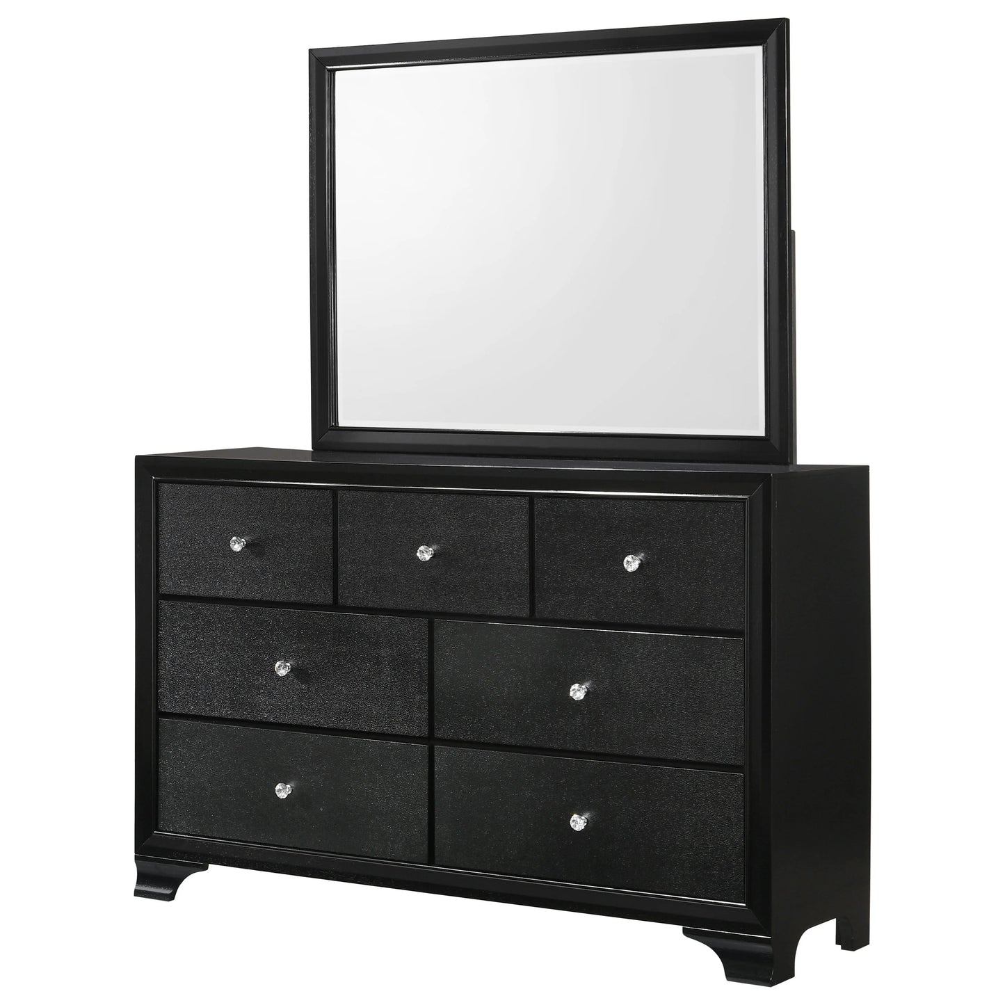 Brand New Black 4pc Bedroom Set with LED Headboard (4 Sizes)