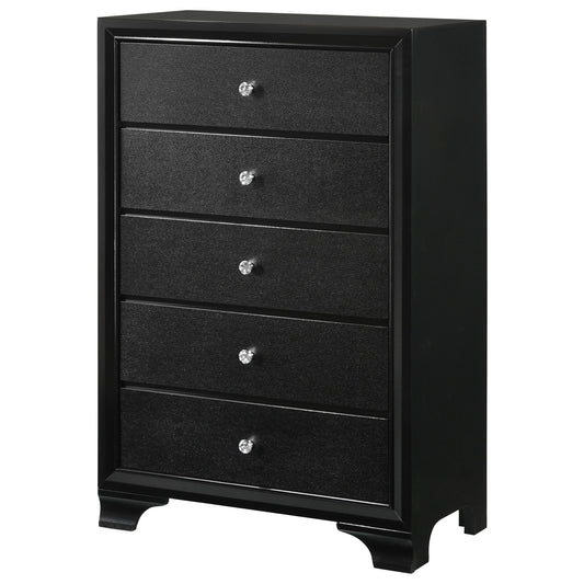 Brand New Black 5-Drawer Chest