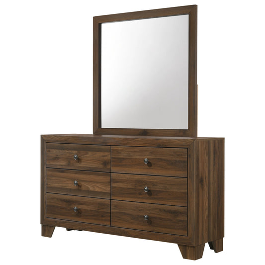 Brand New 6 Drawer Brown Cherry Dresser (Optional Mirror)