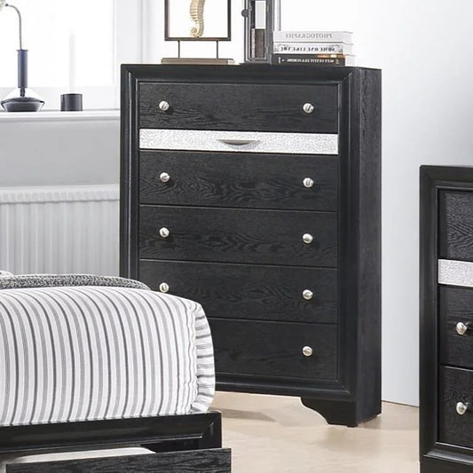 Brand New Black 6 Drawer Tall Chest